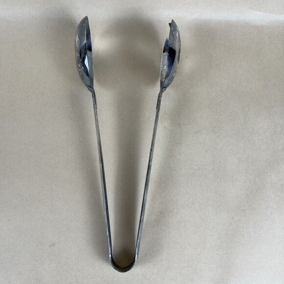Not for sale Vintage Napier silver plated Salad Serving Spoon Fork‎ Tongs 11” - Picture 6 of 8